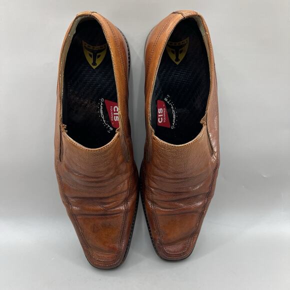 Michael Toschi Mario Side Gore Loafers Men’s Size 12 Brown Leather Slip On Shoes - Picture 5 of 11